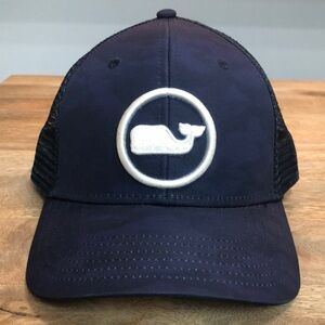 Vineyard Vines Navy Whale Logo Trucker Hat